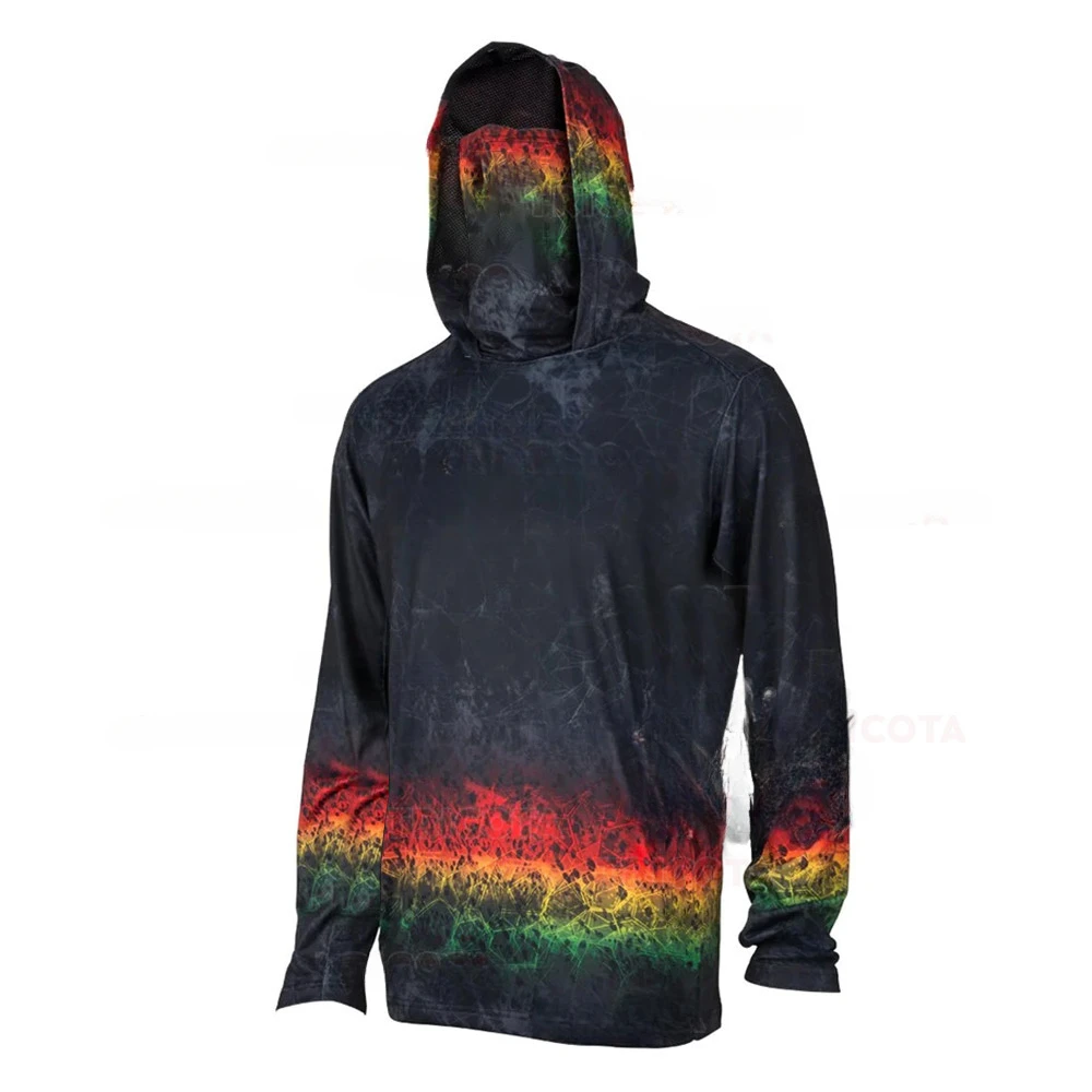 Fishing Mask Sun Protection - Kaos Hoodie Pancing Pria dengan Perlindungan