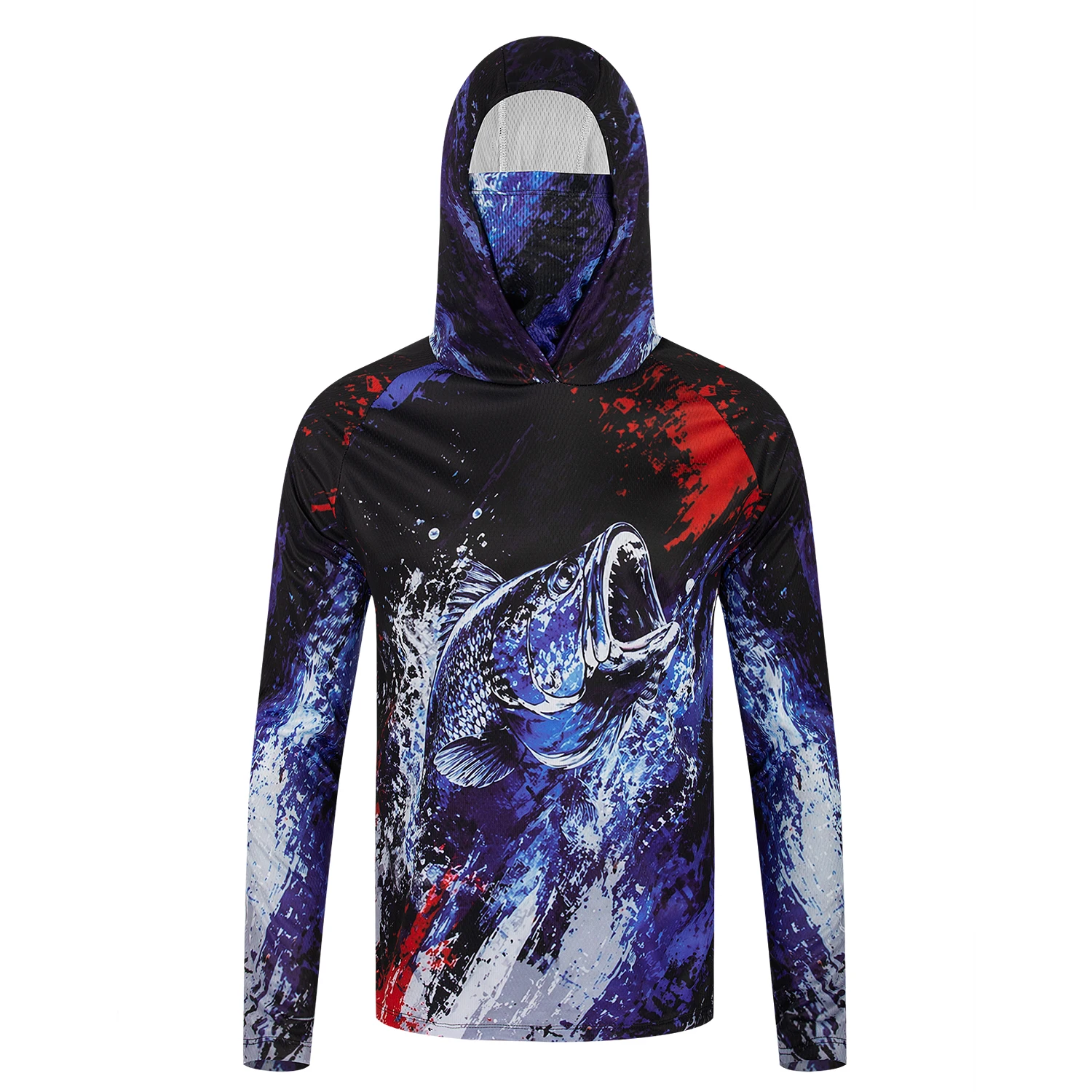 Hoodie Pancing Pria UPF50+ den - Fishing Mask Sun Protection ulasan dan harga