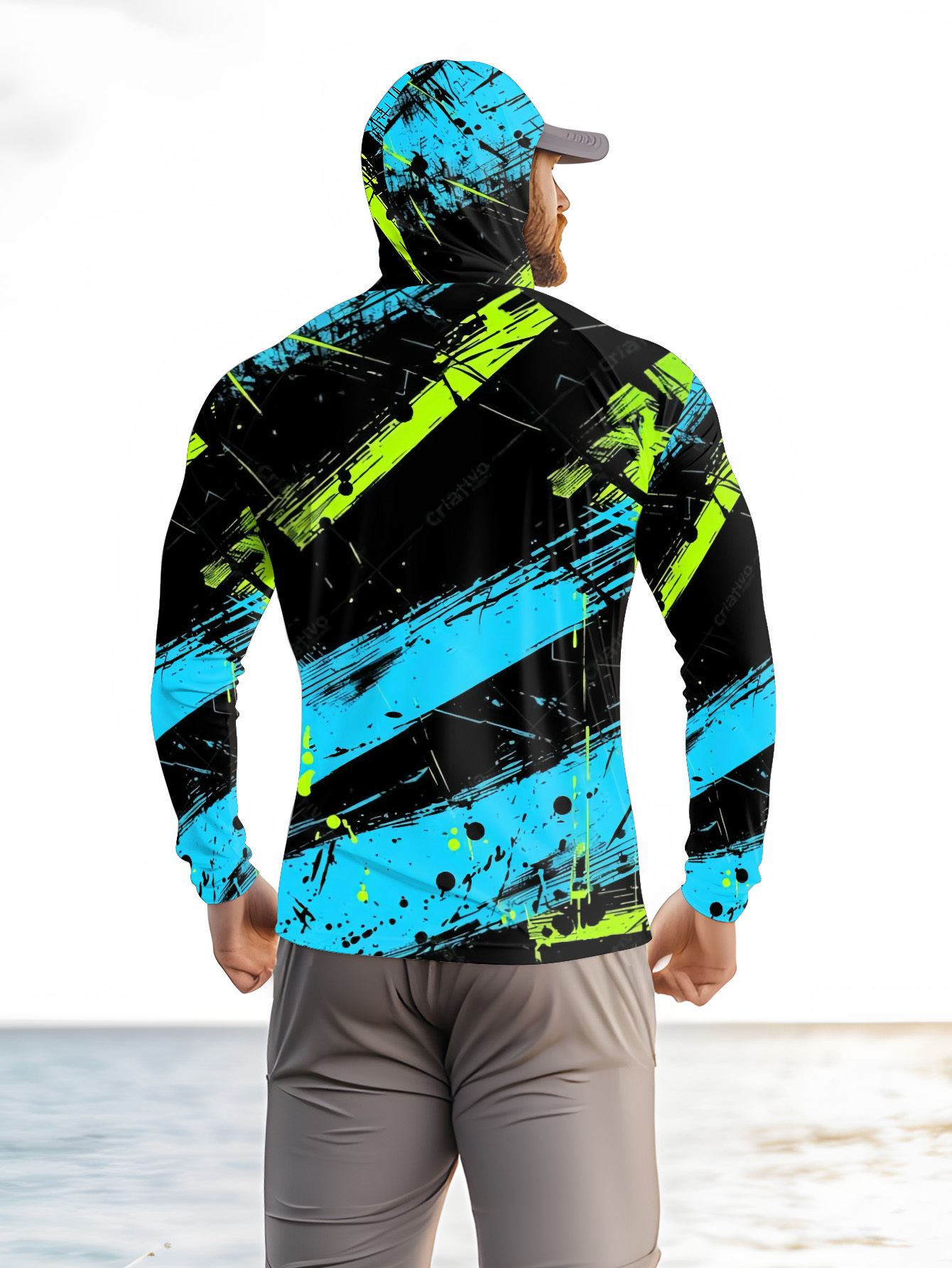 Jaket Hoodie Pria Lengan Panja - Fishing Shirt Uv Protection ulasan dan harga