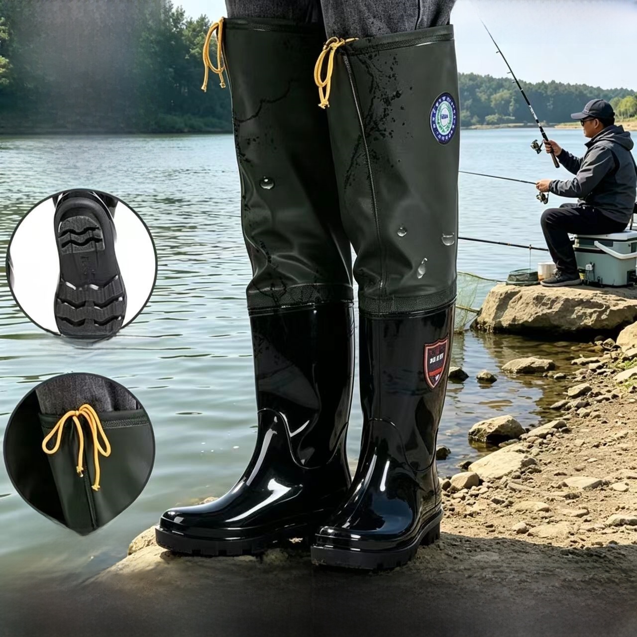 Sepatu Bot Hujan Setinggi Lutu - Fishing Pants Waterproof ulasan dan harga