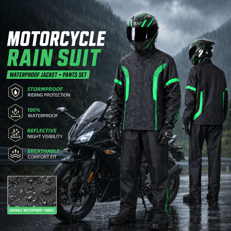 Setelan Jas Hujan Motor Jaket  - Fishing Rain Suit ulasan dan harga